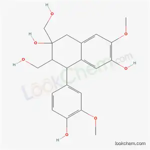 Molecular Structure of 4987-89-7 (4-(4-hydroxy-3-methoxyphenyl)-2,3-bis(hydroxymethyl)-7-methoxy-1,2,3,4-tetrahydronaphthalene-2,6-diol)