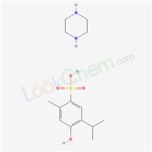 4-hydroxy-2-methyl-5-propan-2-yl-benzenesulfonic acid; piperazine cas  6266-81-5