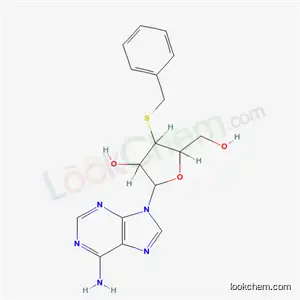 Molecular Structure of 13276-56-7 (9-(3-S-benzyl-3-thiopentofuranosyl)-9H-purin-6-amine)