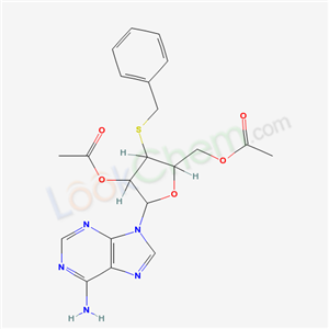 [4-acetyloxy-5-(6-aminopurin-9-yl)-3-benzylsulfanyl-oxolan-2-yl]methyl acetate cas  13276-61-4