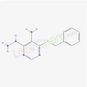 4-benzylsulfanyl-6-hydrazinyl-pyrimidin-5-amine cas  21308-87-2