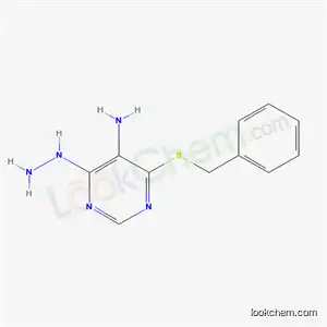 Molecular Structure of 21308-87-2 (4-(benzylsulfanyl)-6-hydrazinylpyrimidin-5-amine)