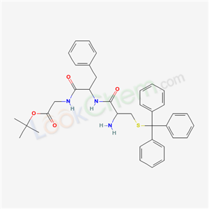 tert-butyl 2-[[2-[(2-amino-3-tritylsulfanyl-propanoyl)amino]-3-phenyl-propanoyl]amino]acetate cas  47856-54-2