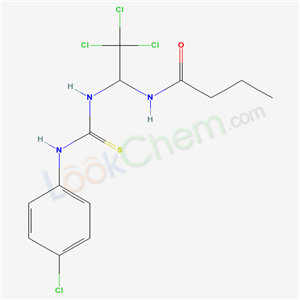 N-[2,2,2-trichloro-1-[(4-chlorophenyl)thiocarbamoylamino]ethyl]butanamide