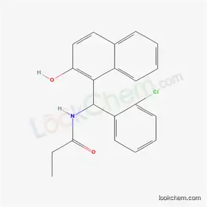 Molecular Structure of 5924-78-7 (N-[(2-chlorophenyl)(2-hydroxynaphthalen-1-yl)methyl]propanamide)