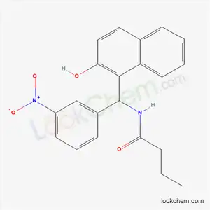 Molecular Structure of 5926-82-9 (N-[(2-hydroxynaphthalen-1-yl)(3-nitrophenyl)methyl]butanamide)
