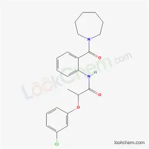 Molecular Structure of 6044-44-6 (N-[2-(azepan-1-ylcarbonyl)phenyl]-2-(3-chlorophenoxy)propanamide)