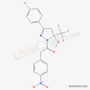 1-[3-(4-bromophenyl)-5-hydroxy-5-(trifluoromethyl)-4H-pyrazol-1-yl]-2-(4-nitrophenyl)ethanone