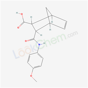5-[(4-methoxyphenyl)carbamoyl]bicyclo[2.2.1]hept-2-ene-6-carboxylic acid cas  66662-11-1