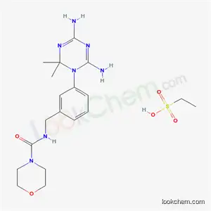 Molecular Structure of 50866-23-4 (ethanesulfonic acid - N-[3-(4,6-diamino-2,2-dimethyl-1,3,5-triazin-1(2H)-yl)benzyl]morpholine-4-carboxamide (1:1))