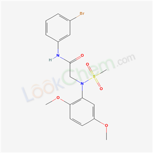 N-(3-bromophenyl)-2-[(2,5-dimethoxyphenyl)-methylsulfonyl-amino]acetamide