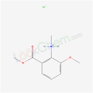 Benzoic acid, 3-methoxy-2-(methylamino)-, methyl ester, hydrochloride