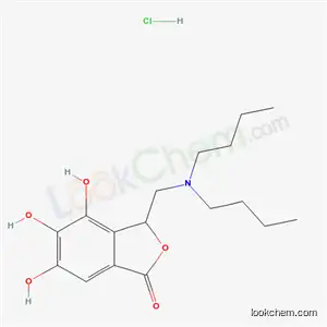 Molecular Structure of 5968-79-6 (3-[(dibutylamino)methyl]-4,5,6-trihydroxy-2-benzofuran-1(3H)-one hydrochloride (1:1))