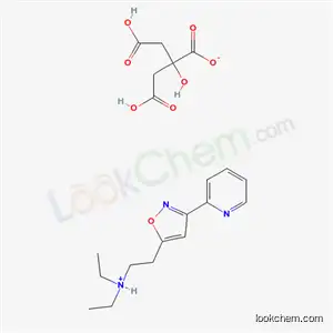 Molecular Structure of 14732-54-8 (N,N-diethyl-2-[3-(pyridin-2-yl)-1,2-oxazol-5-yl]ethanaminium 3-carboxy-2-(carboxymethyl)-2-hydroxypropanoate)