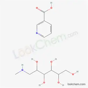 Molecular Structure of 17162-31-1 (pyridine-3-carboxylic acid - 1-deoxy-1-(methylamino)hexitol (1:1))