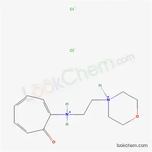 Molecular Structure of 18189-49-6 (4-{2-[(7-oxocyclohepta-1,3,5-trien-1-yl)ammonio]ethyl}morpholin-4-ium dichloride)