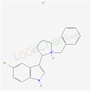 5-bromo-3-[1-(phenylmethyl)pyrrolidin-1-ium-2-yl]-1H-indole chloride