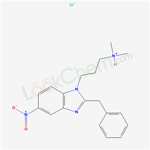 3-(2-benzyl-5-nitrobenzimidazol-1-yl)propyl-dimethylazanium chloride