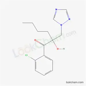 Molecular Structure of 107659-11-0 (1-(2-chlorophenyl)-2-hydroxy-2-(1H-1,2,4-triazol-1-ylmethyl)hexan-1-one)