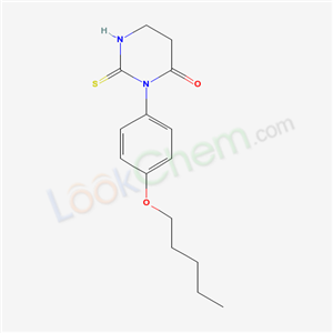 3-(4-pentoxyphenyl)-2-sulfanylidene-1,3-diazinan-4-one cas  5540-82-9