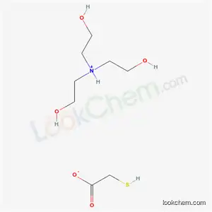 Molecular Structure of 13220-80-9 (tris(2-hydroxyethyl)ammonium mercaptoacetate)