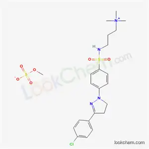 Molecular Structure of 60317-14-8 (3-[[[4-[3-(4-chlorophenyl)-4,5-dihydro-1H-pyrazol-1-yl]phenyl]sulphonyl]amino]propyltrimethylammonium methyl sulphate)