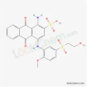 Molecular Structure of 79641-28-4 (1-amino-9,10-dihydro-4-[[5-[(2-hydroxyethyl)sulphonyl]-2-methoxyphenyl]amino]-9,10-dioxoanthracene-2-sulphonic acid)
