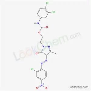 Molecular Structure of 83249-51-8 (2-[4-[(2-chloro-4-nitrophenyl)azo]-4,5-dihydro-3-methyl-5-oxo-1H-pyrazol-1-yl]ethyl (3,4-dichlorophenyl)carbamate)