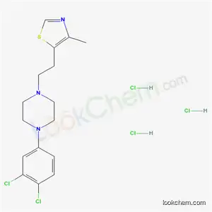 Molecular Structure of 89663-28-5 (1-(3,4-dichlorophenyl)-4-[2-(4-methyl-1,3-thiazol-5-yl)ethyl]piperazine trihydrochloride)