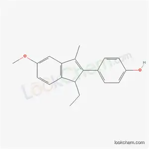 Molecular Structure of 167638-45-1 (4-(1-ethyl-5-methoxy-3-methyl-1H-inden-2-yl)phenol)