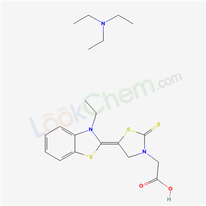 3-Thiazolidineacetic acid,5-(3-ethyl-2(3H)-benzothiazolylidene)- 2-thioxo-,compd. with N,N-diethylethanamine (1:1)