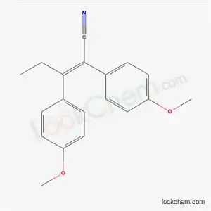 Molecular Structure of 53-64-5 (2,3-Bis(p-methoxyphenyl)-2-pentenenitrile)