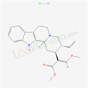 methyl (16E)-16-(methoxymethylidene)coryn-18-en-17-oate hydrochloride(5986-06-1)