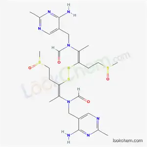 Formamide, N,N'-(dithiobis(1-methyl-2-(2-(methylsulfinyl)ethyl)-2,1-ethenediyl))bis(N-((4-amino-2-methyl-5-pyrimidinyl)methyl)-