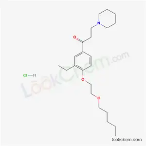 Propiophenone, 3'-ethyl-4'-(2-pentyloxyethoxy)-3-piperidino-, hydrochloride