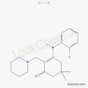 2-Cyclohexen-1-one, 5,5-dimethyl-3-(2-chlorophenylamino)-2-piperidinomethyl-, monohydrochloride