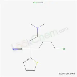 Molecular Structure of 58562-66-6 (6-chloro-2-[2-(dimethylamino)ethyl]-2-thiophen-2-ylhexanenitrile hydrochloride)