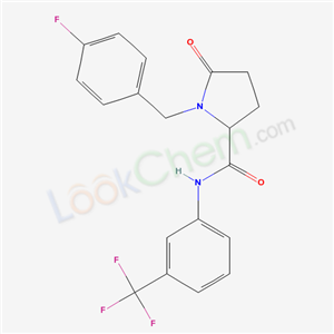 1-((4-FLUOROPHENYL)METHYL)-5-OXO-N-(3-(TRIFLUOROMETHYL)PHENYL)-2-PYRROLIDINECARBOXAMIDECAS