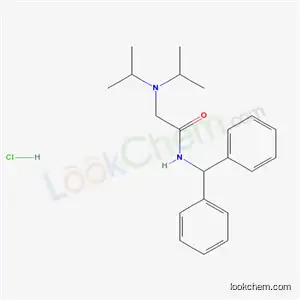 Molecular Structure of 59960-92-8 (N-(diphenylmethyl)-N~2~,N~2~-bis(1-methylethyl)glycinamide hydrochloride)