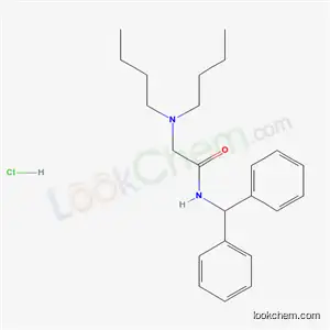 Molecular Structure of 59960-93-9 (N~2~,N~2~-dibutyl-N-(diphenylmethyl)glycinamide hydrochloride)