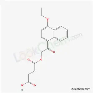 Molecular Structure of 60634-59-5 (Succinic acid hydrogen 1-(4-ethoxy-1-naphtylcarbonylmethyl) ester)
