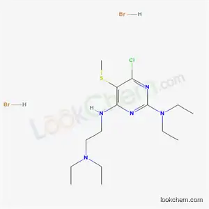 Molecular Structure of 55416-93-8 (6-chloro-N~4~-[2-(diethylamino)ethyl]-N~2~,N~2~-diethyl-5-(methylsulfanyl)pyrimidine-2,4-diamine dihydrobromide)