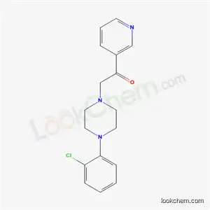 Molecular Structure of 58013-13-1 (2-[4-(2-chlorophenyl)piperazin-1-yl]-1-pyridin-3-ylethanone)