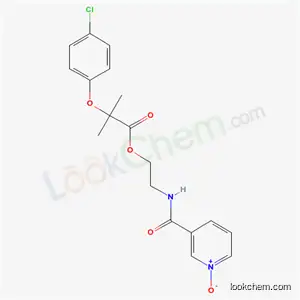 Molecular Structure of 58345-12-3 (2-{[(1-oxidopyridin-3-yl)carbonyl]amino}ethyl 2-(4-chlorophenoxy)-2-methylpropanoate)