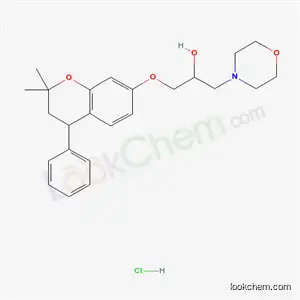 4-Morpholineethanol, alpha-(((2,2-dimethyl-4-phenyl-3,4-dihydro-2H-1-benzopyran-7-yl)oxy)methyl)-, hydrochloride