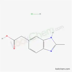 Molecular Structure of 62468-13-7 ((2-methyl-1H-benzimidazol-6-yl)acetic acid hydrochloride)