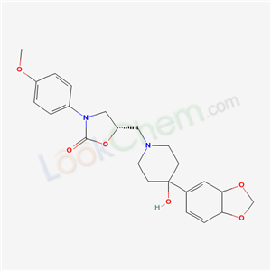 (5S)-5-{[4-(1,3-benzodioxol-5-yl)-4-hydroxypiperidin-1-yl]methyl}-3-(4-methoxyphenyl)-1,3-oxazolidin-2-one