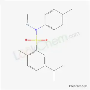 Molecular Structure of 63869-07-8 (methylmercury(1+) {[2-methyl-5-(1-methylethyl)phenyl]sulfonyl}(4-methylphenyl)azanide)