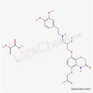 Molecular Structure of 65008-94-8 (5-[3-[2-(3,4-dimethoxyphenyl)ethylamino]-2-hydroxy-propoxy]-8-(2-oxopr opoxy)-3,4-dihydro-1H-quinolin-2-one)