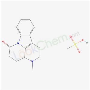 6H-Indolo(3,2,1-de)(1,5)naphthyridin-6-one, 1,2,3,3a,4,5-hexahydro-3-methyl-, monomethanesulfonate